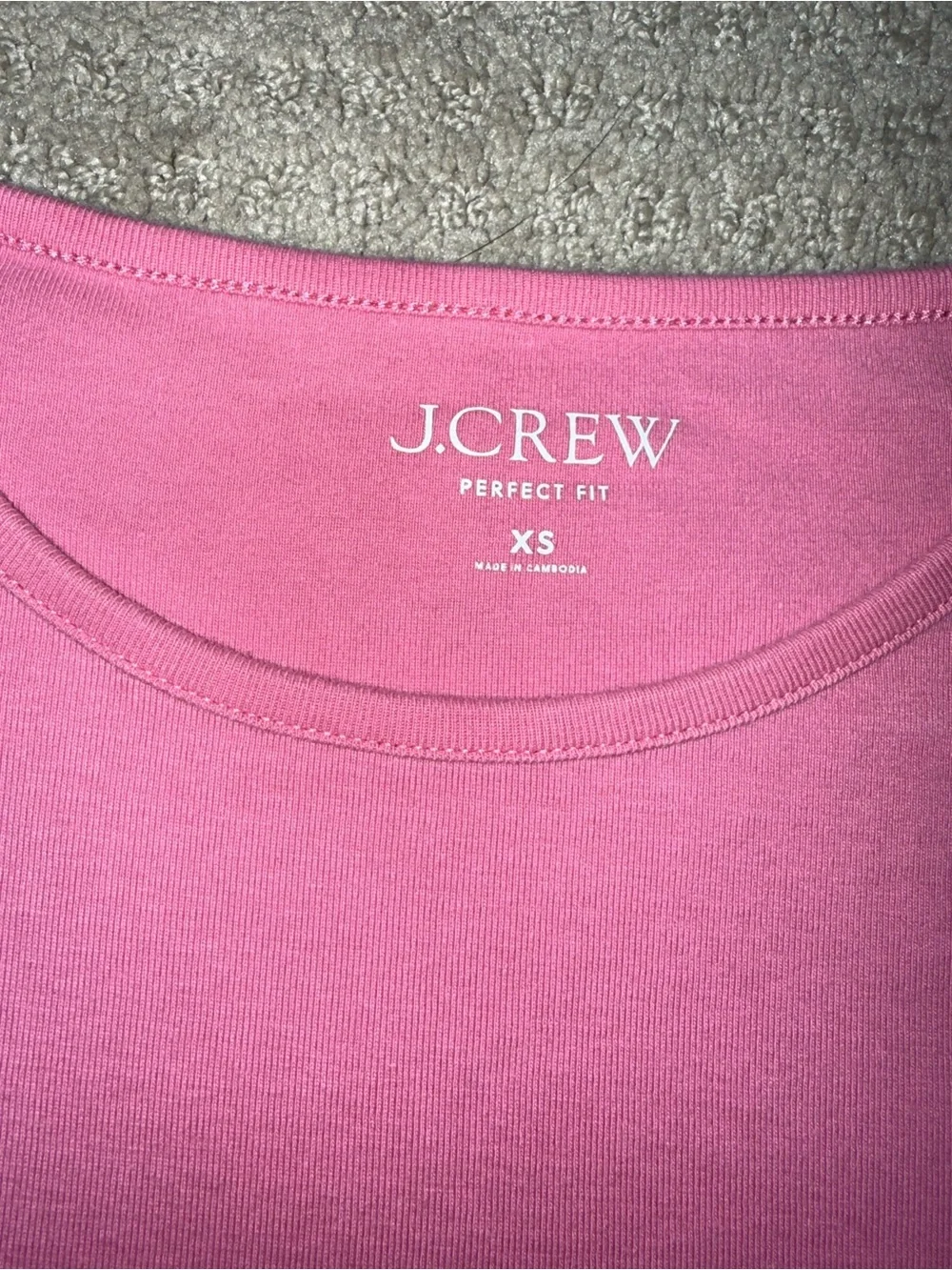 J. Crew Perfect Fit Short Sleeve T Shirt Size XS Pink